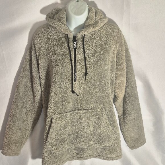 PINK by Victoria's Secret Hooded jacket, zippered bust, pouch pockets, size Med. - Picture 1 of 16